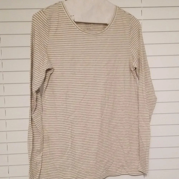 the limited - Long sleeve t shirt- cream and light brown - size small - euc - Picture 1 of 1